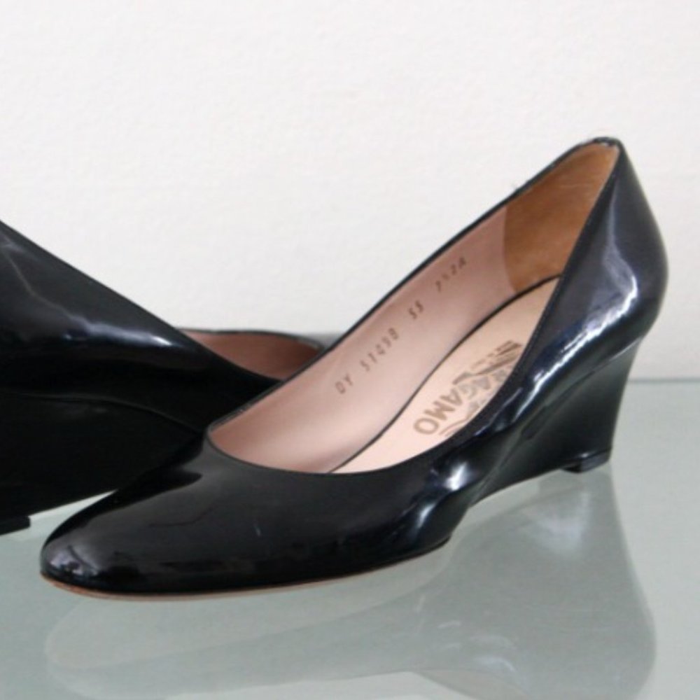 Salvatore Ferragamo Patent Wedges